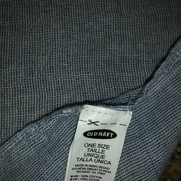 Old Navy Scarf Denim Color with Fringe - Picture 4 of 4